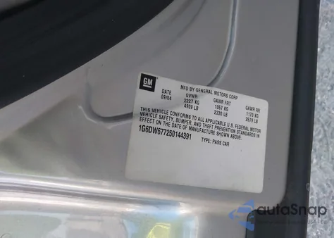 2005 Cadillac Sts V6 z USA, uszkodzony, nr VIN 1G6DW677250144391